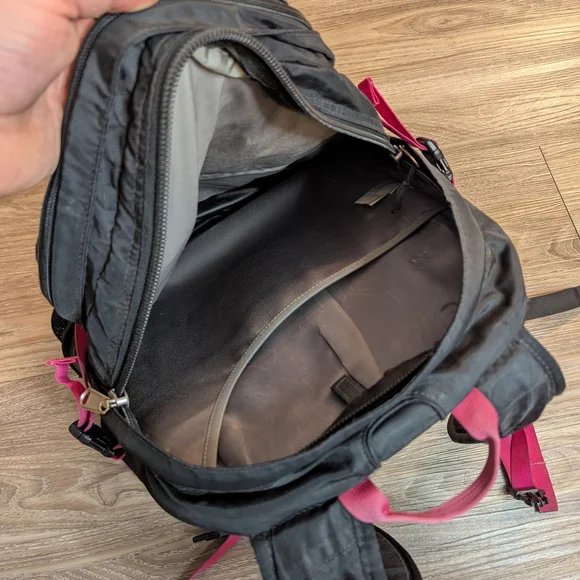 The North Face Borealis Black Backpack with Pink Accents display picture 2